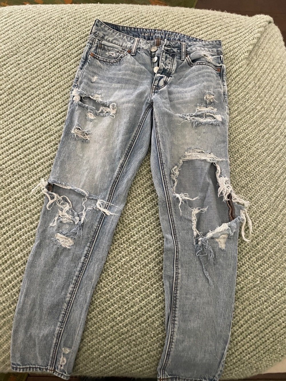 American Eagle Outfitters Distressed Light Blue Jeans